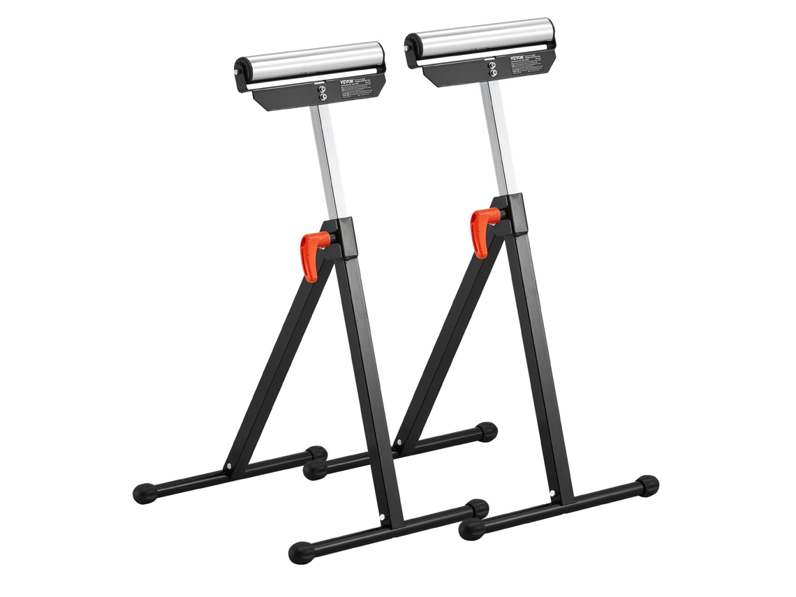 Suporte Vevor 2 Pcs Com Carga De Rolos 61 Kg, Altura Ajustável 680 1079,5 Mm