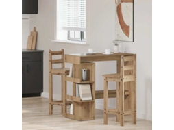 Vidaxl Mesa De Bar Com Prateleiras 100x48x101,5 Cm Carvalho Artisiano