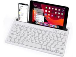 Teclado Sem Fio Silencioso e Recarregável para Celulares e Tablets Design Ergonômico SFUSHOS