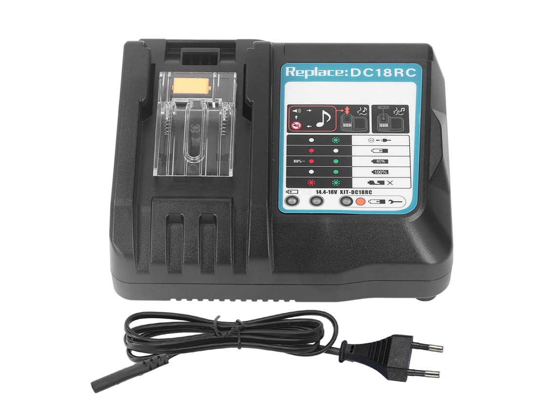 Mali carregador de Bateria de Íon de Lítio 18v Dc18rc Substituto para Bl1850 Bl1840b Bl1820 100‑240v Plugue Eu