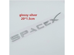 Adesivo De Emblema De Carro 3d Badge Cromado Para Veículo Silver Spacex