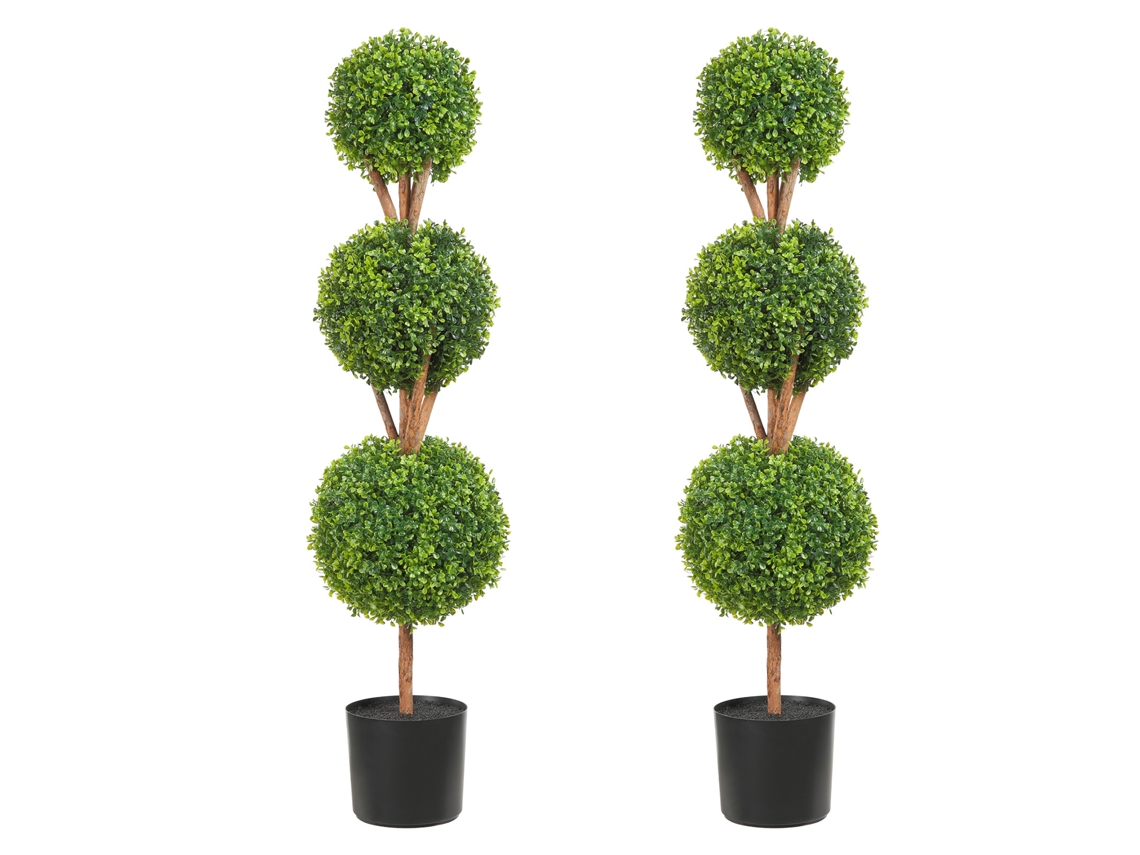 VEVOR 4' Planta Falsa de Árvore Topiária Artificial com Folhas Substituíveis e Decoração para Casa