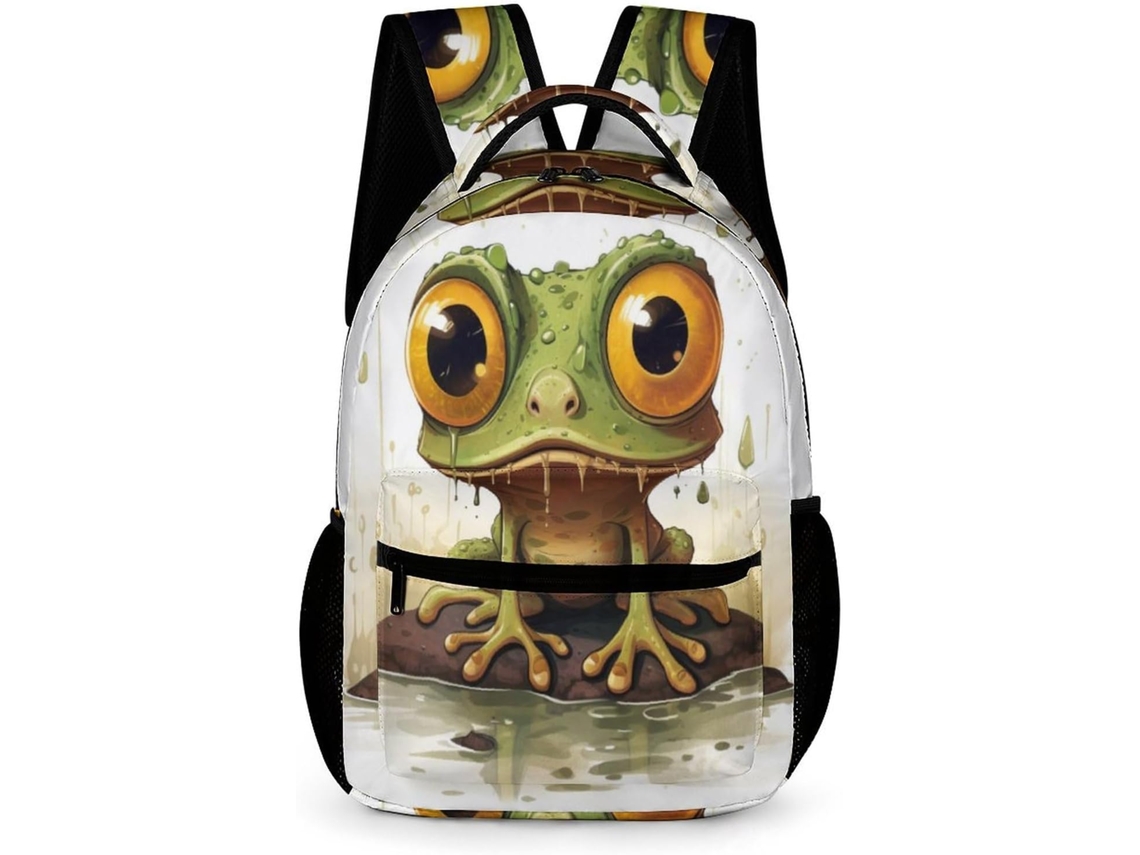 Mochilas Com Estampa Sapo, Para Meninas Meninos, Escolares Adolescentes (1º Ao 5º Ano)