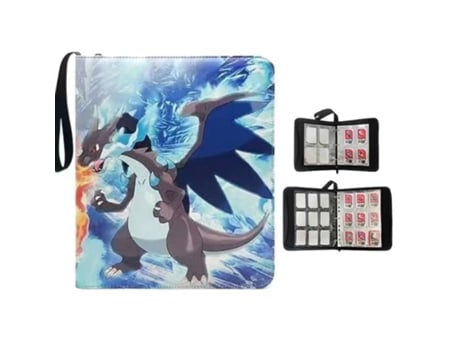 Álbum Pokémon Tcg V Reel Em Couro Pu Com Zíper | 400 Cartas | Hlx 120