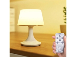 Luminária de mesa Mengjay, branca, quente, com controle remoto, LED de 2,5 W, dimerizável, ideal para quarto.