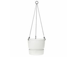 Vaso Suspenso ELHO Greenville 23,9 X 20,3 Cm Branco Plástico