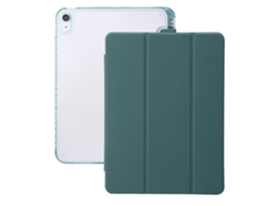 Capa para tablet Webake de acrílico transparente e couro com 3 dobras