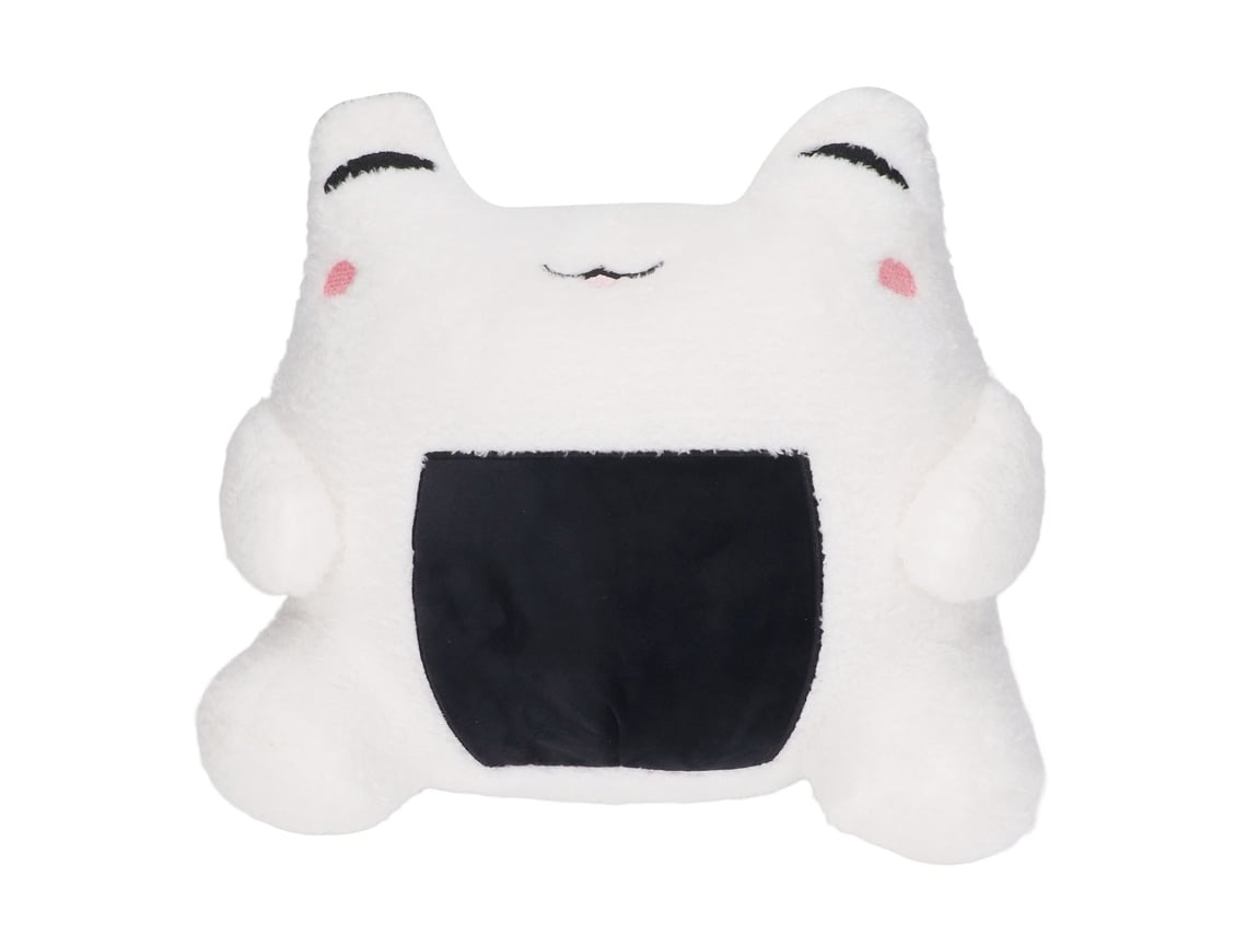 Ats almohada de Peluche de Bola de Arroz Cute Con Expresiones Adorables para Dormir Y Decoración Blanca
