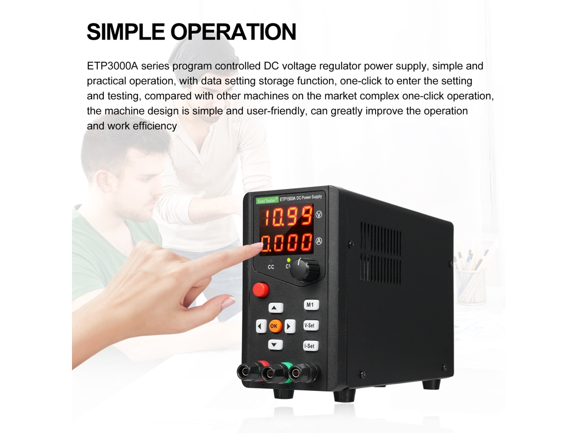 Laxiscreed East Tester Etp1503a Fonte De Alimentação Dc Com Ajuste De Encoder E Controle Remoto