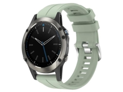 Lurelia Pulseira De Relógio Garmin Quatix 5 Safira 22 Mm Em Silicone Verde Claro