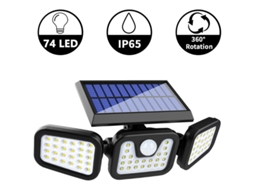 Luminária Solar para Cerca e Escadas AQUAFORGE com 74 Leds, instalação simples