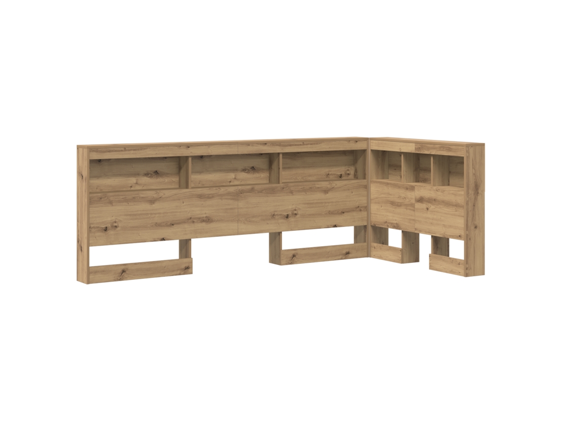 Conjunto 1 Cabeceira De Armazenamento Vidaxl Castanho Madeira De Pinho Maciça (90 Cm)