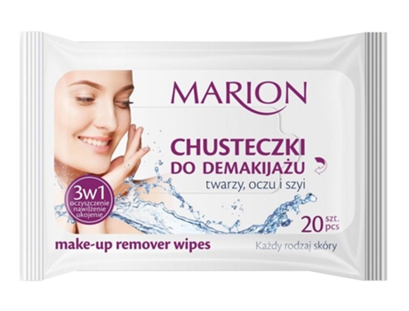 MARION limpa para a remoção de maquiagem rosto, olhos e pescoço para todos os tipos de pele 20pcs