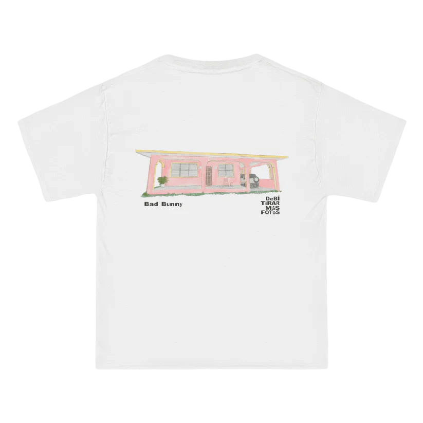 Rockinstone Bad Bunny Bad Bunny Merch - Dtfm White La Casita T-shirt(m)