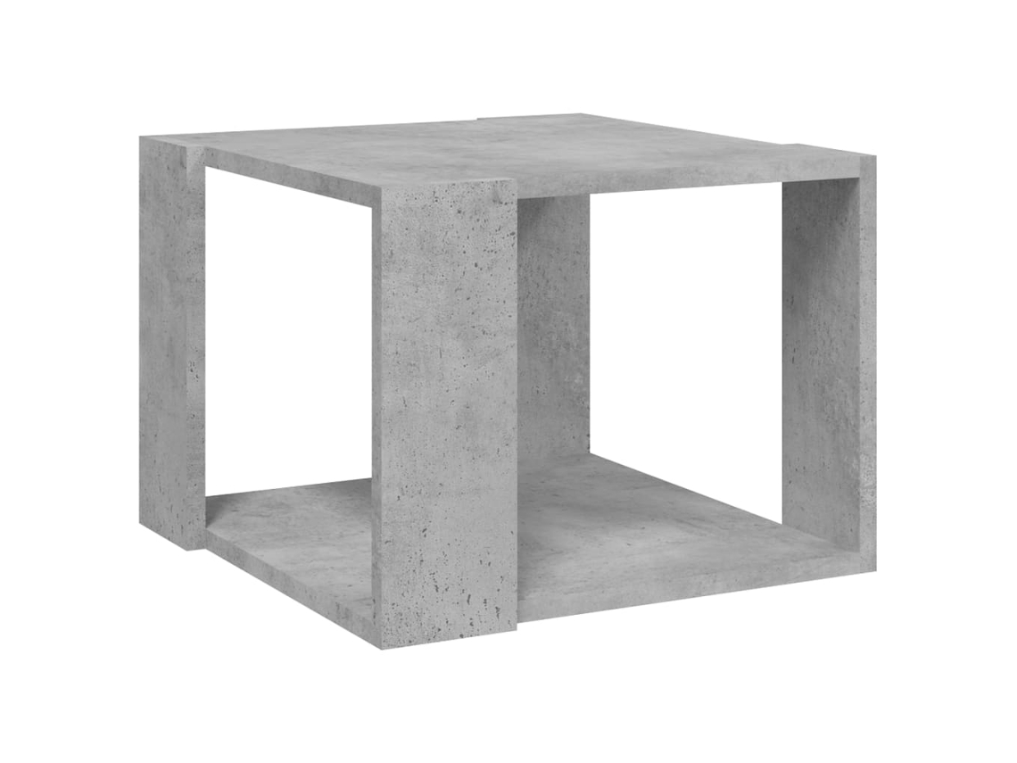 Mesa de Centro 40x40x30 cm Madeira Processada Cinza Cimento MAISON EXCLUSIVE