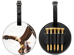Bolsa para Tees de Golfe Eagle com Abas Abertas, Preta Fácil de Transportar e Mais Eficiente para Jogar Golf