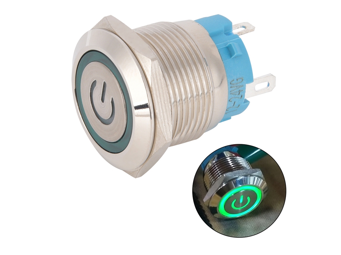 Interruptor com Luz 4 Pinos Ip65 Aço Inox