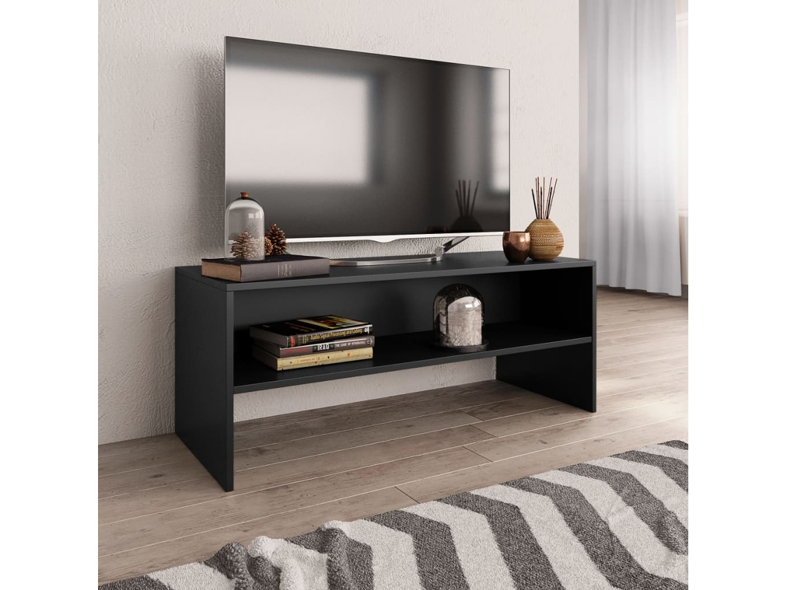 Vidaxl Móvel De Tv 100x40x40 Cm Derivados De Madeira Preto