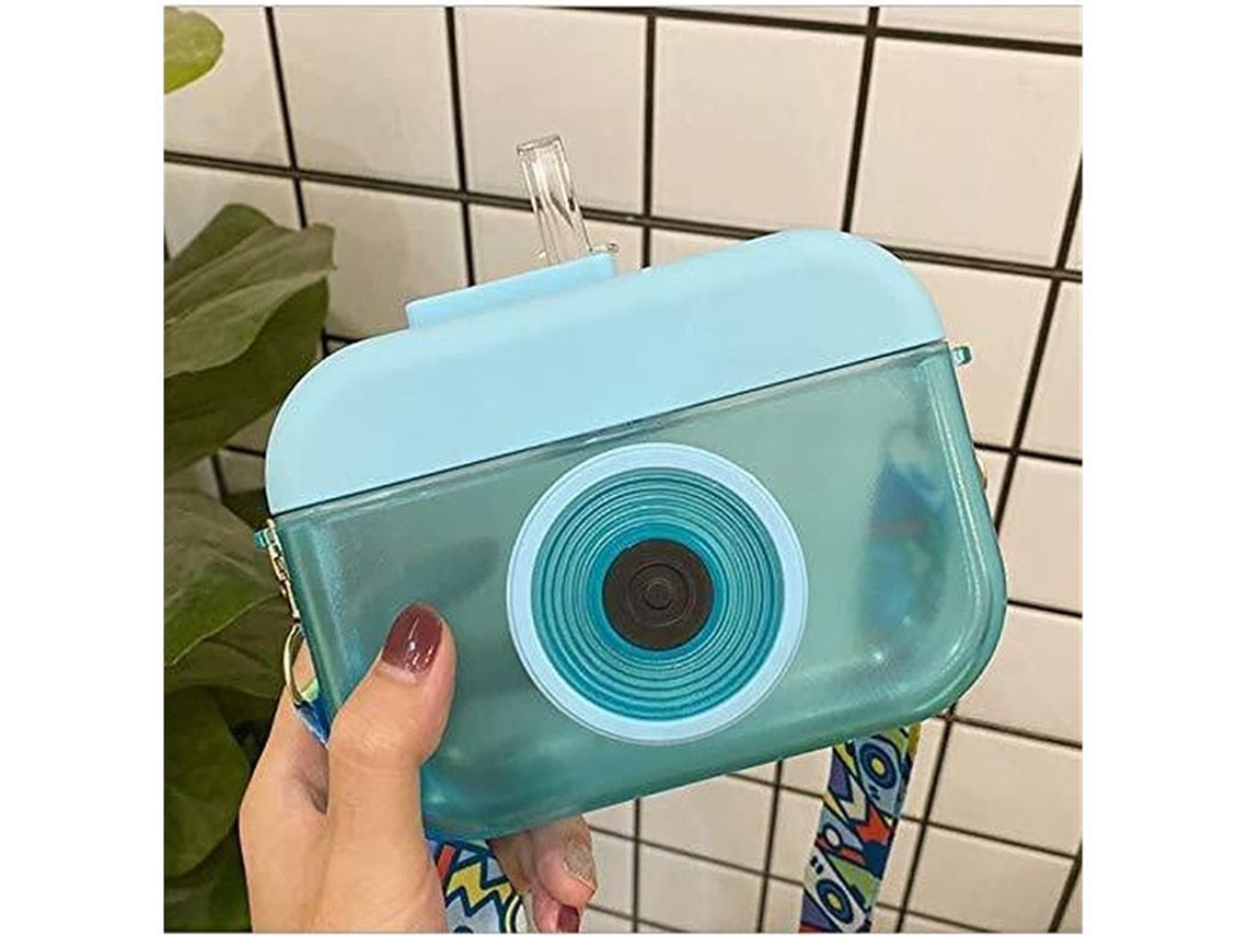 Garrafa de Água em Forma de Câmera 400ml para Escola, Viagem S/MARCA