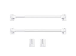 2026-varilla De Cortina Extensible Adhesiva, 40-60 Cm, Blanca, 2 Piezas, Ganchos Autoadesivos Incluidos
