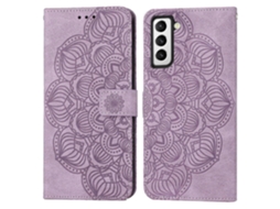 Capa De Celular Flip Em Couro Com Estampa De Mandala Para Samsung Galaxy S23+ 5g