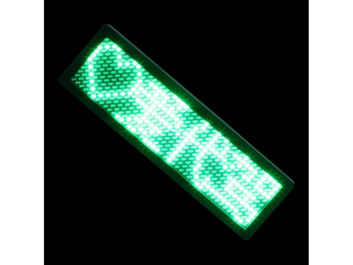 Crachá Eletrônico Inteligente Com Led, Display Programável, Efeito De Rolagem Atraente, Bateria De 400mah E Caixa