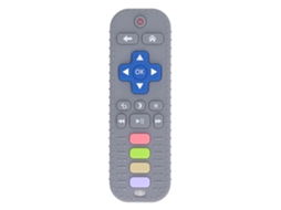 Brinquedo De Mastigação De Silicone Seguro E Macio Para Bebês Em Forma De Controle Remoto - Cinza