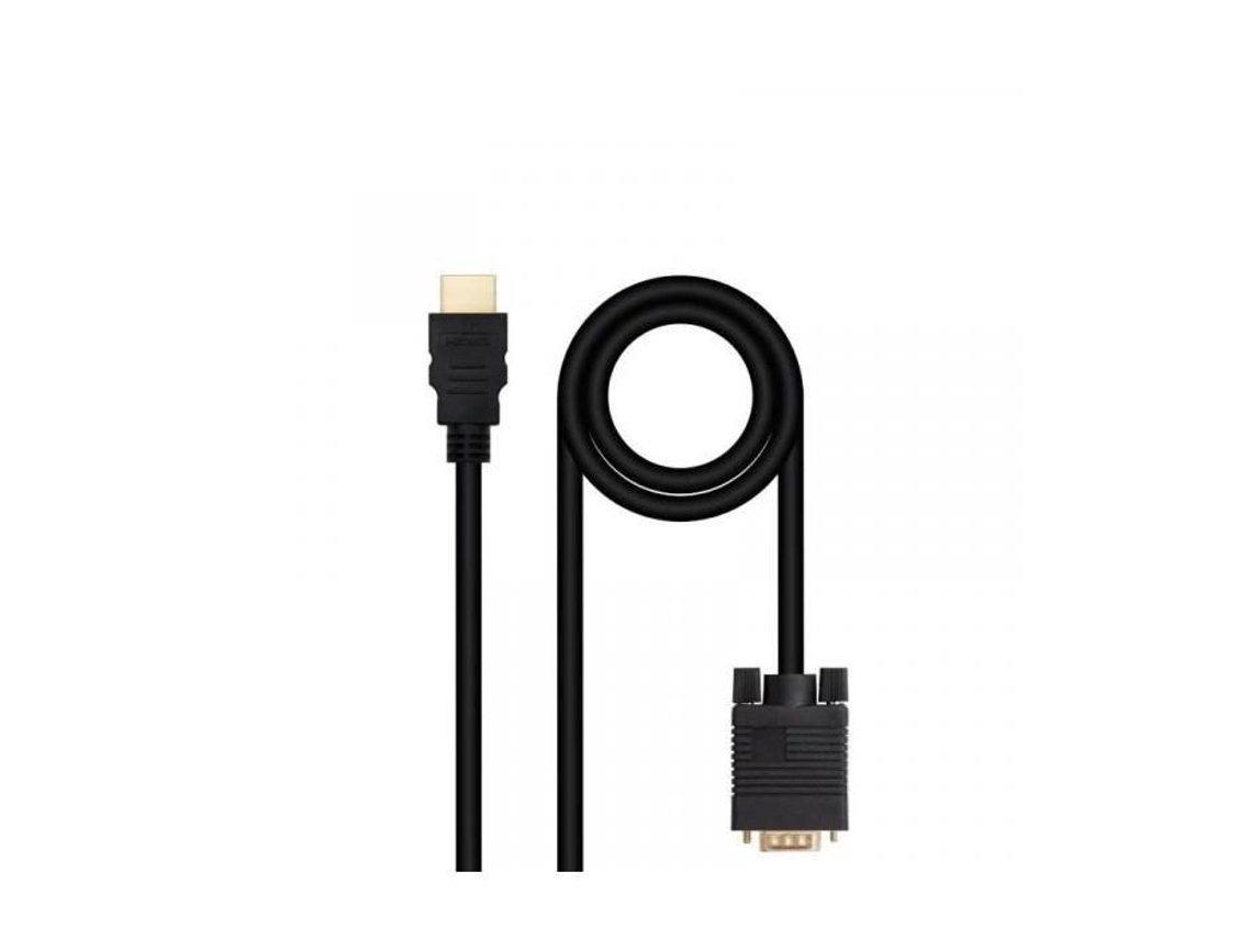 Nanocable - Conversor HDMI para VGA (mm, 1,8 m, preto) Slowmoose