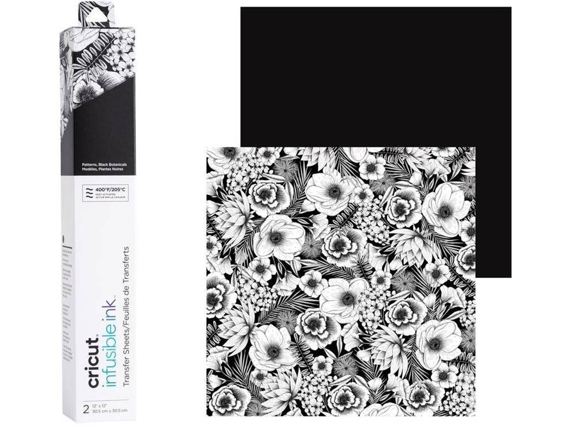Infusible Ink CRICUT Black Botanicals Transfer Sheets (30x30xcm - 2 Folhas)