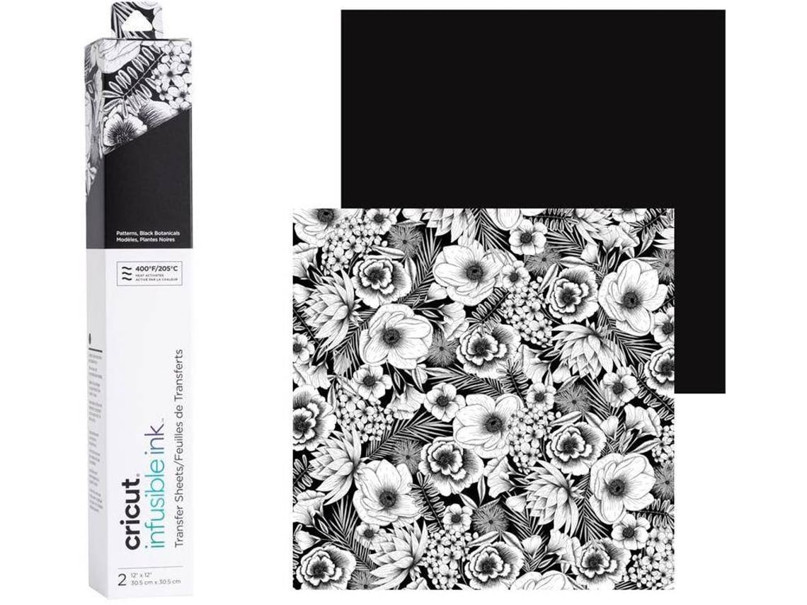 Infusible Ink CRICUT Black Botanicals Transfer Sheets (30x30xcm 2