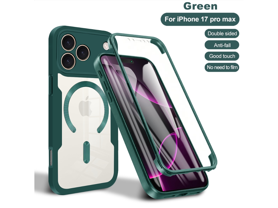 Capa Magnética Transparente Para Celularverde - Iphone 16 Plus