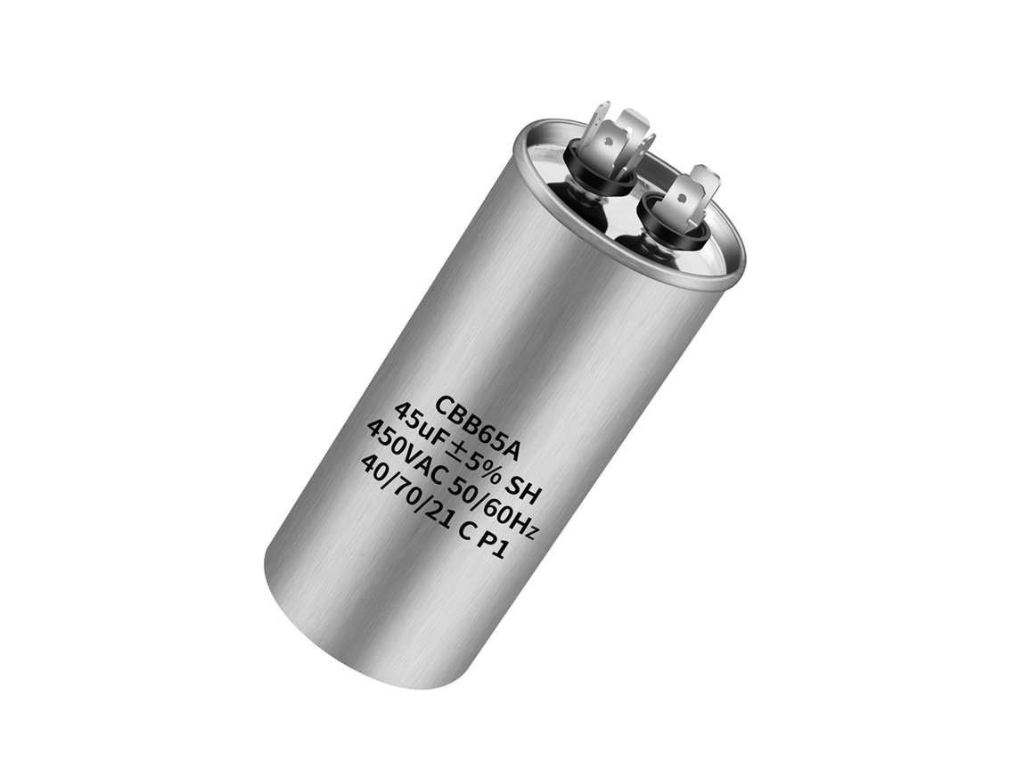 Capacitor CBB65 450V AC 45uF 50/60Hz para ar condicionado, capacitor de partida de compressor, capacitor redondo