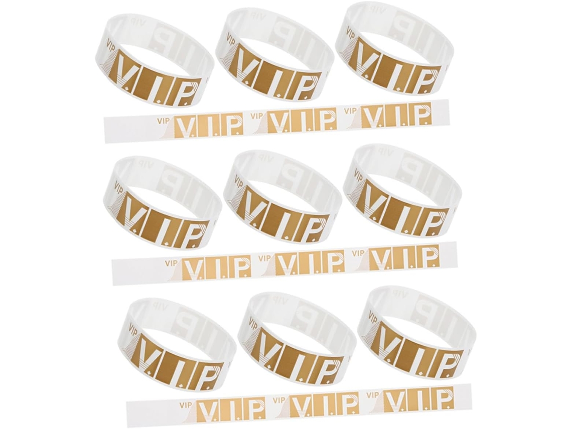 Pulseiras de Papel Sintético Nuobesty 300 para Eventos, em Prova D Água, com Impressão Afiada, Ideal para Shows e Festas