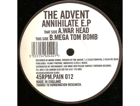 Vinil Annihilate Ep Tortured Records
