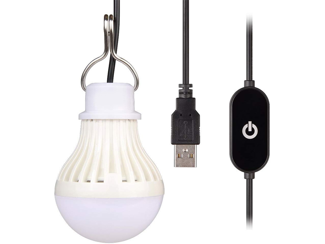 Luz Emergência Led Portátil Acampamento Cabo Usb Bivolt 35000 Horas S/MARCA