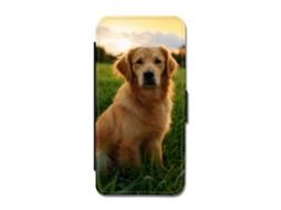Capa Flip Para Iphone 17 Pro Com Estampa De Golden Retriever