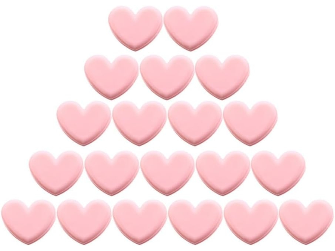 Clipes De Plástico Rosa Em Formato Coração Para Organizar Arquivos E Fechar Sacos, 20 Unidades, Fáceis De Transportar