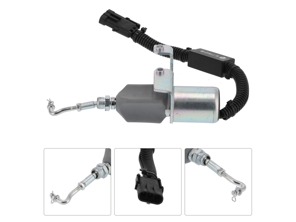 Válvula Solenóide De Corte De Combustível Laxiscreed Para Paragem De Motor De Escavadora E Corte Elétrico