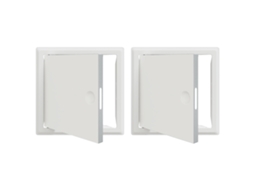 Conjunto 2 Painel De Acesso Vidaxl Branco Aço Revestido A Pó (23 X 23 X 3 Cm)