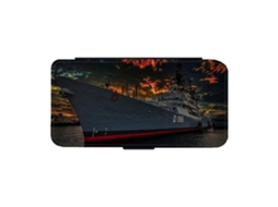 Capa Flip Para Iphone 17 Com Estampa De Destróier De Guerra
