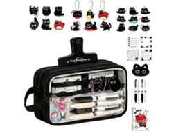 Peil Case - Cartoon Cat Canvas Stationery Organizer Bag Set