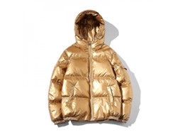 2026 chaqueta de Invierno para Hombre Con Capucha, Cremallera Completa, Gruesa Y Abrigada, Parka de Algodón L Ouro