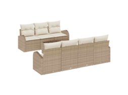 Vidaxl Conjunto De Sofá De Jardim 8 Unid. 7-número De Lugares