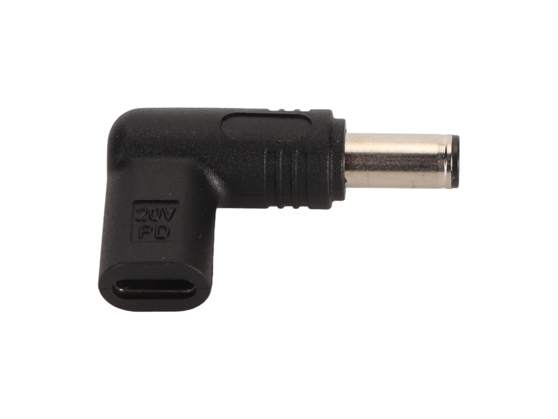 Adaptador De Fêmea Type-c Para 6.0*3.7mm, Suporta Carregamento Rápido Pd De 100w, Design Em Ângulo De 90 Graus