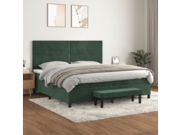 Box Spring Bed, Box Spring Beds Vidaxl Verde Veludo (200 X 200 Cm)