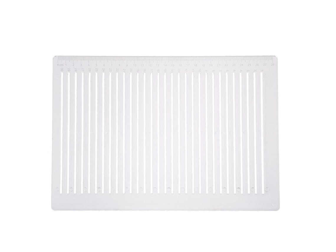 Régua de plástico vagamente moldada para responder provas, formato A4, sem linhas, ideal para escola e mesa, útil para