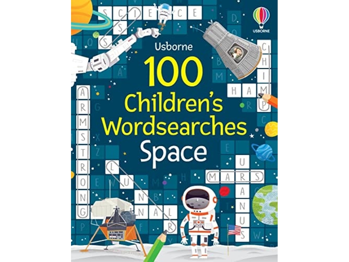 Livro 100 Childrens Wordsearches Space de Phillip Clarke (Inglês)