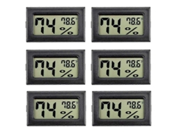 6pack Mini Higrômetro Medidor De Umidade Interior Higrômetro Medições Digitais De Umidade Com () Para Estufa, Jardim