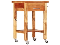 Vidaxl Carrinho De Cozinha 55x55x89 Cm Madeira De Acácia Maciça