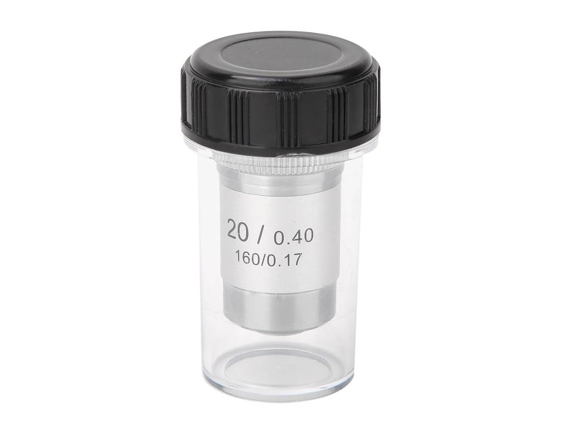 Objetiva acromática Allsteel 20x para microscópios biológicos com interface de 20,2 mm RMS